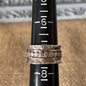 Elegant Silver and Gold-Tone Women's Ring